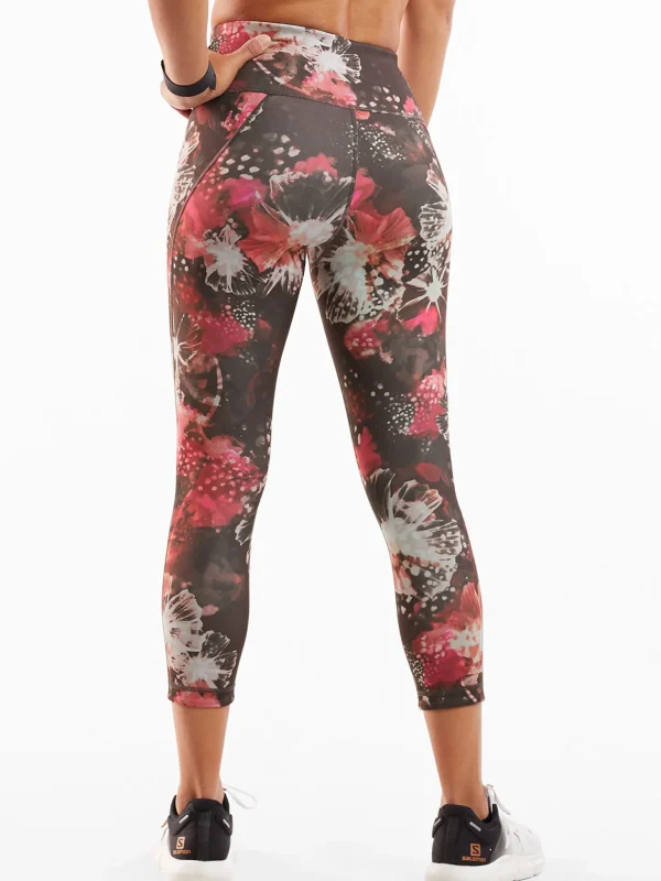 Mad Dash Reversible Crop Tights - Glacier Meadows>Title Nine Cheap