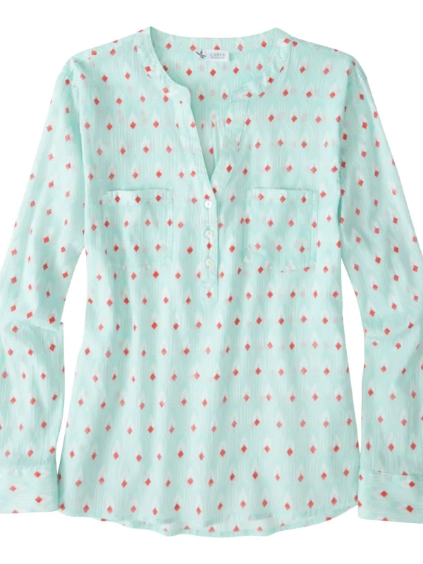 Moorea Gauze Long Sleeve Top>Title Nine Shop