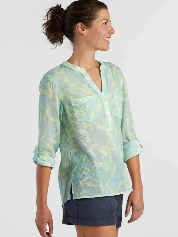 Moorea Gauze Long Sleeve Top>Title Nine Shop