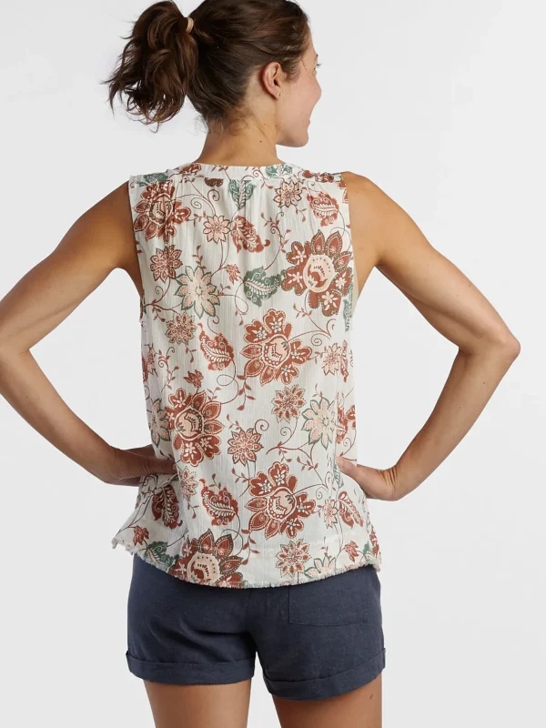 Moorea Gauze Sleeveless Top>Title Nine Shop