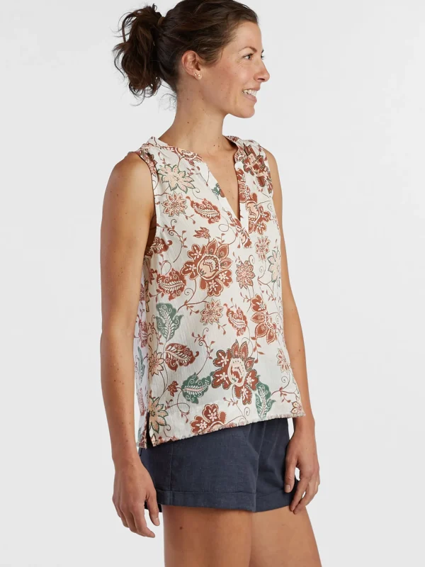 Moorea Gauze Sleeveless Top>Title Nine Shop