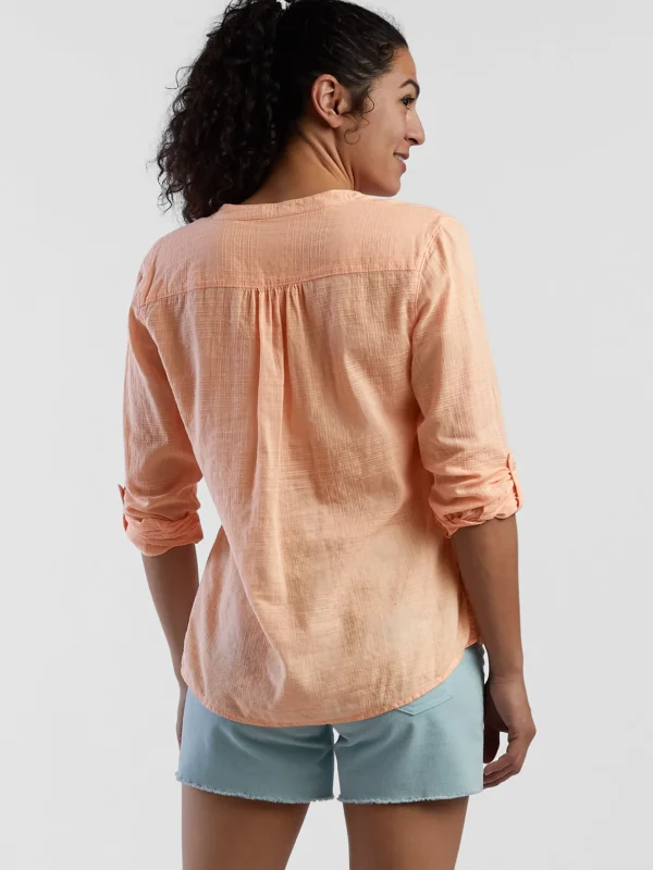 Moorea Gauze Textured Shirt>Title Nine Fashion