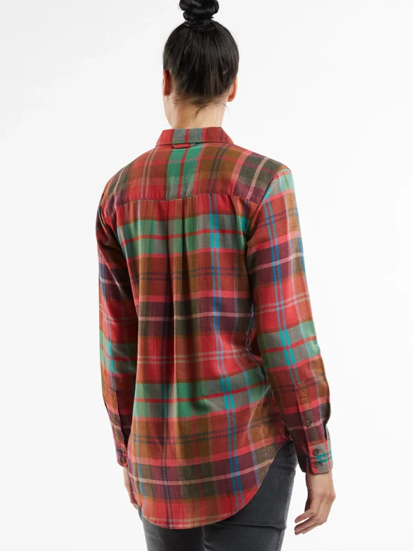 Plaiditude Droptail Shirt>Title Nine Clearance