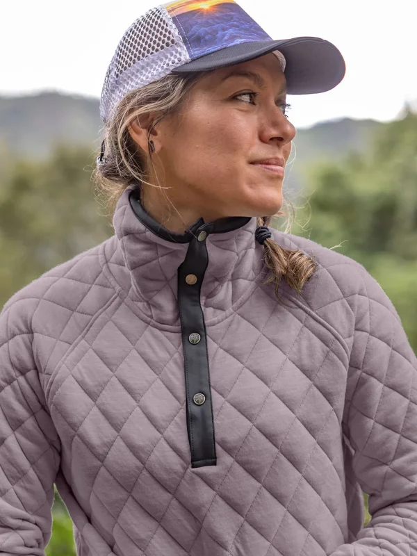 Power Up Quilted Snap Pullover>Title Nine Sale