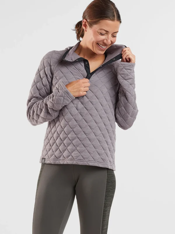 Power Up Quilted Snap Pullover>Title Nine Sale