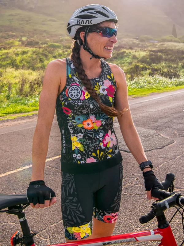 Ride Relentless Cycling Tank Top - Night Garden>Title Nine Online
