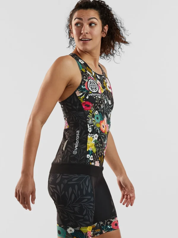 Ride Relentless Cycling Tank Top - Night Garden>Title Nine Online