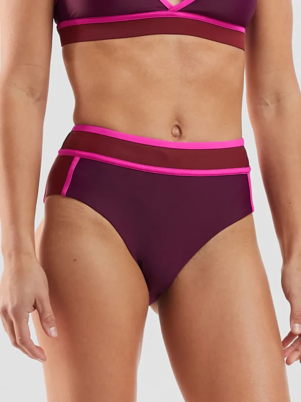 Rockaway High Waisted Bikini Bottom - Colorblock>Title Nine Discount