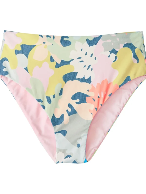 Streamline High Waisted Bikini Bottom - Barrier Reef>Title Nine Hot