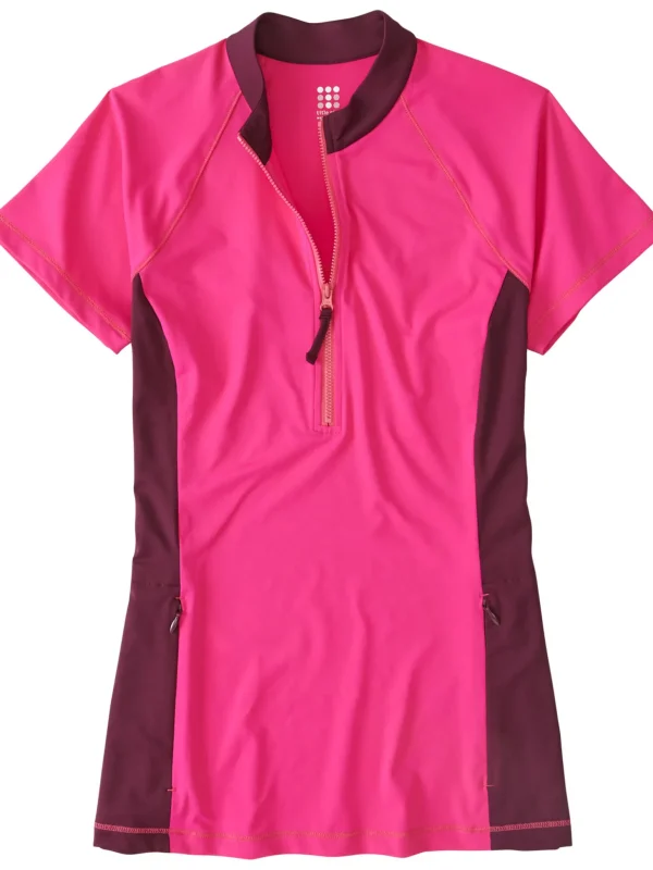 Sunbuster 1/2 Zip Short Sleeve Sun Shirt - Solid>Title Nine Cheap