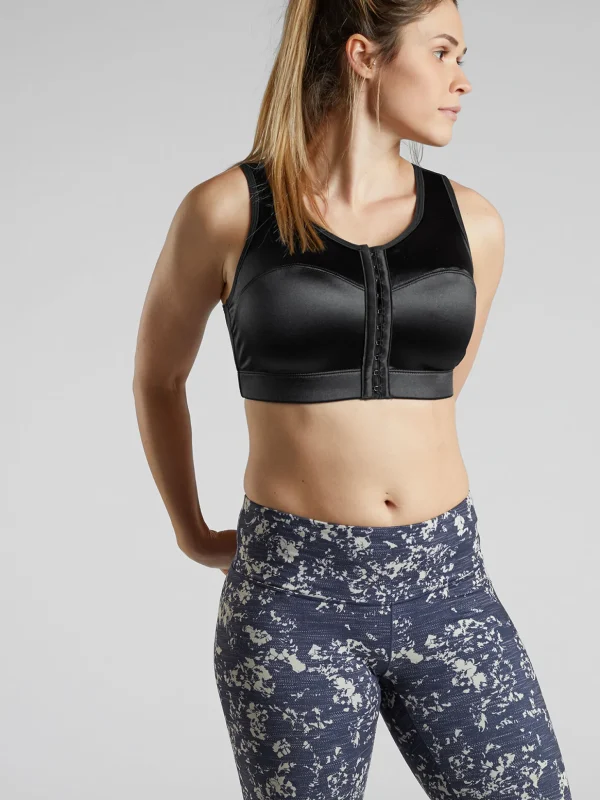 The Last Resort Front Close Sports Bra>Title Nine Sale