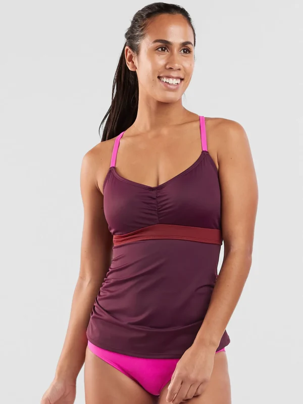 Tidal Rave Underwire Tankini Top - Colorblock>Title Nine Best