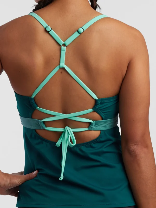 Tidal Rave Underwire Tankini Top - Colorblock>Title Nine Best