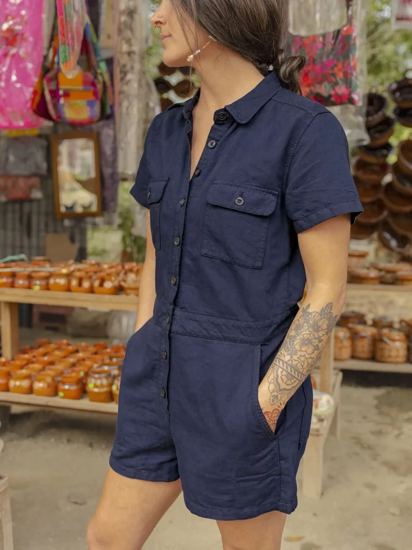 Trestles Short Romper>Title Nine Hot