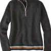 Woolicious Waffle 1/4 Zip Sweater - Stripe>Title Nine Shop